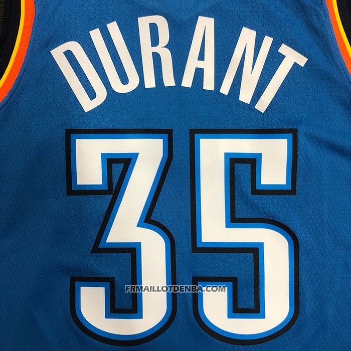 Maillot Oklahoma City Thunder Kevin Durant NO 35 Icon Bleu